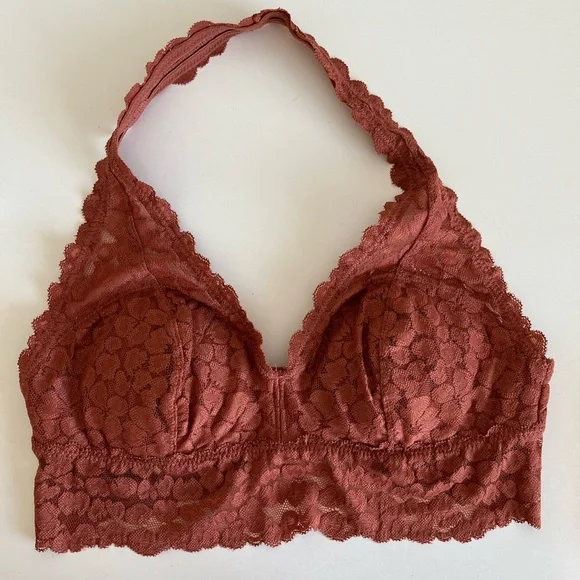 Lace Bralette Set of 4- Red, White, and Green - Picture 2 of 10